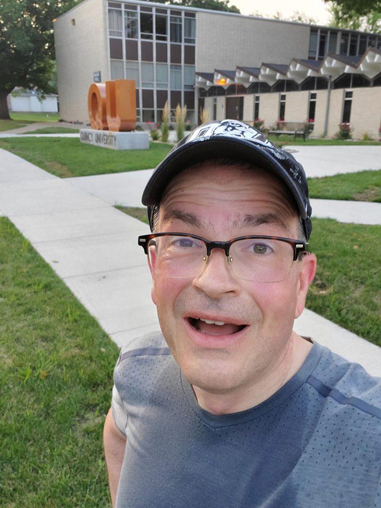 Dr. McGee running selfie